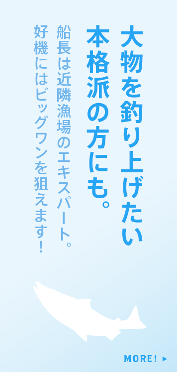 大物を釣り上げたい本格派の方にも。